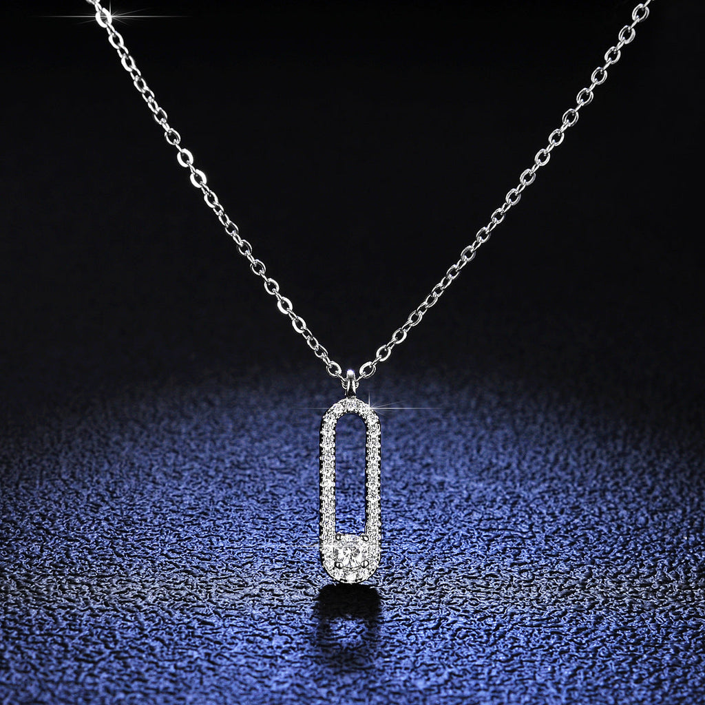 Moissanite Clip Necklace