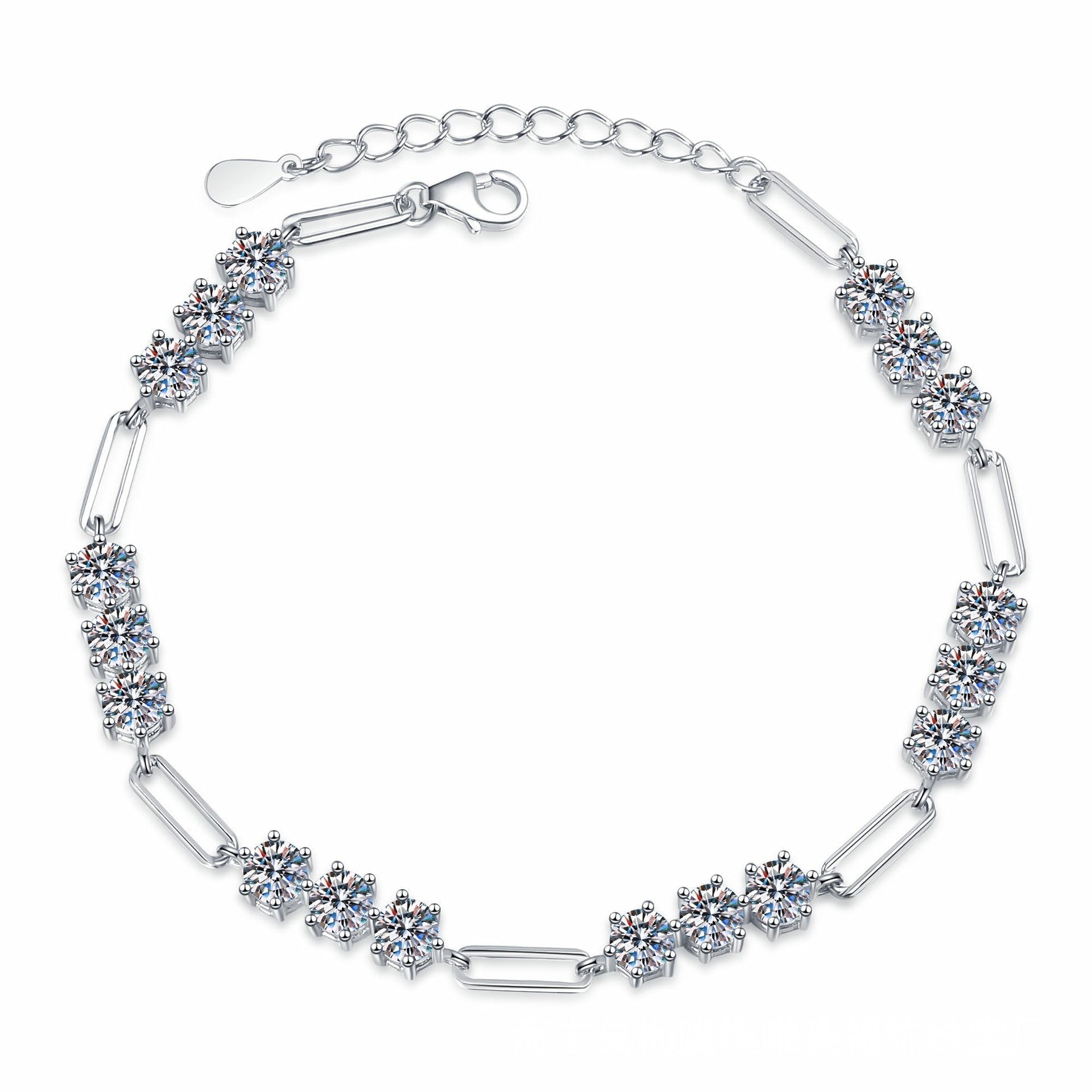 5.4CT Chain Link Bracelet Moissanite Bracelet