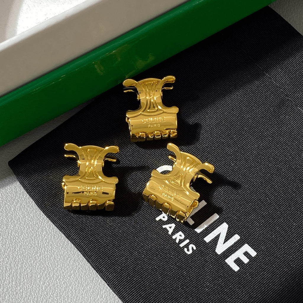 Celine Arc de Triomphe Hair Claw (1pc Big & 1pc Small, 2pcs Total)