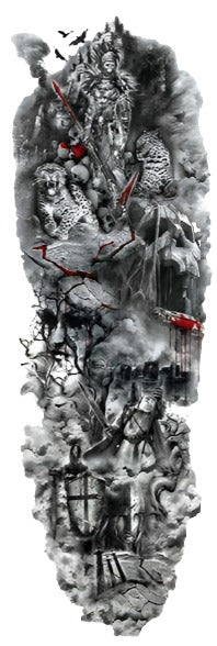 9 Large Temporary Tattoo Sleeves